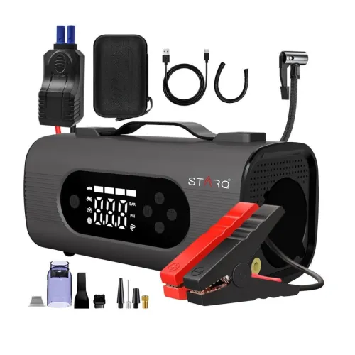 Image of STARQ 8-in-1 Portable Jump Starter with Air Compressor 2500A Peak Current