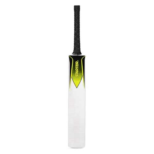 Image of Starter Kashmir Willow Cricket Bat with Half Cane Handle- 13+ Years Kids-Full Size-Yellow & Black