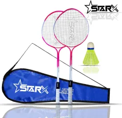 STARX Double Shaft Badminton Racket (Pack of 4)