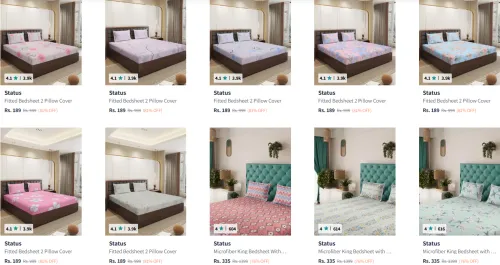 Image of Status bedsheet starting @ ₹189