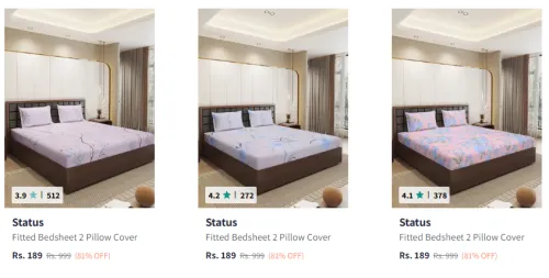 Image of Status Bedsheets Starting @ ₹189