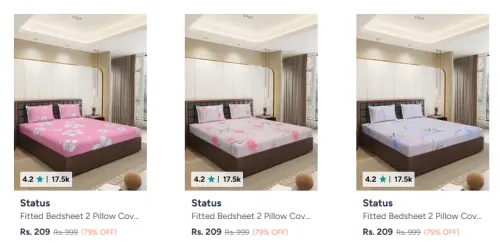 Image of Status Bedsheets starting @ ₹209