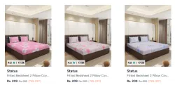  Status Bedsheets starting @ ₹209
