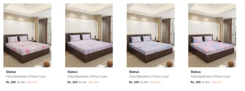 Image of Status Bedsheets upto 79% Discount