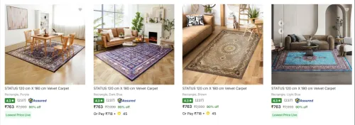 Image of Status Carpet Rugs at minimum 80% Discount