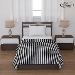 Status Contract All Season Multipurpose Single Bed Polar Fleece Blanket/Summer AC Blanket (Black)