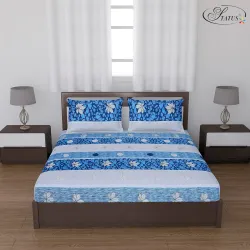 Status Contract Cotton Double Bedsheet with 2 Pillow