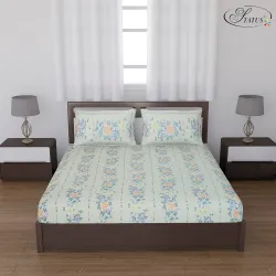 Status Contract Cotton Rich Double Bedsheet with 2 Pillow Covers for Bed R