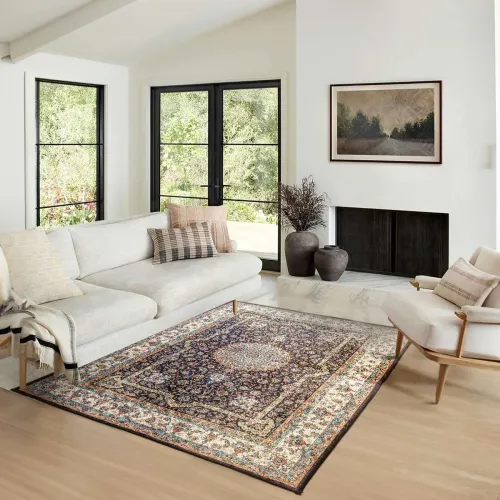 Image of STATUS Velvet Carpet (Rectangle, Blue)