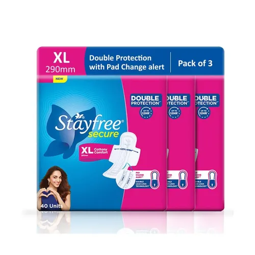 Image of Stayfree Secure XL Sanitary Pads 120 Pads