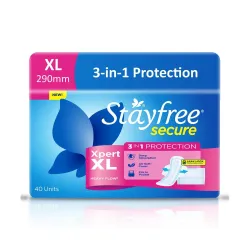 Stayfree Secure Xpert XL Sanitary Pads for Women | 290 mm | 40 Pads