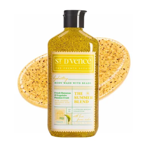 Image of St. D’vence Summer Blend Body Wash Shower Gel for Women & Men with Fresh Banana & Passionfruit | Paraben & SLS Free | Ta