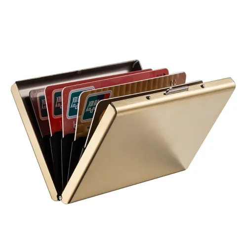 Image of Stealodeal Gold RFID Blocking Metal Card Holder