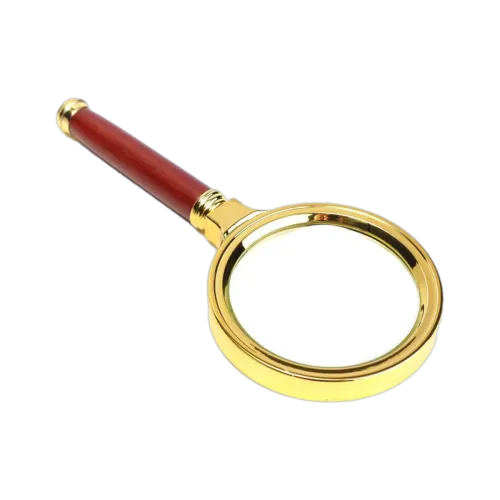 Image of StealODeal Retro Style Metal 70mm 10X Magnifying Glass (Maroon, Gold)