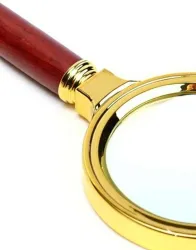 StealODeal Retro Style Metal 70mm 10X Magnifying Glass (Maroon, Gold)