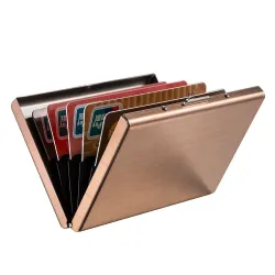Stealodeal Rose Gold Credit 6 Slot Card Holder
