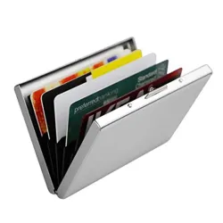Stealodeal Silver RFID Protected Metal Debit/Credit/ATM 6 Slots Men & Women Card