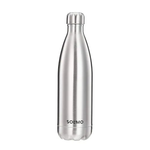 Image of Amazon Brand - Solimo Stainless Steel Insulated 24 Hours Hot or Cold Bottle Flask, 1000 ml, Silver