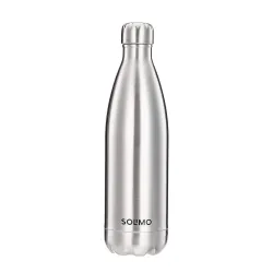 Amazon Brand - Solimo Stainless Steel Insulated 24 Hours Hot or Cold Bottle Flask, 1000 ml, Silver