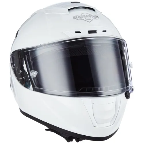 Image of Steelbird Hi-Gn SA-2 AERONAUTICS WHITE WITH PLAIN VISOR 600MM