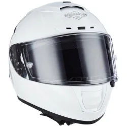 Steelbird Hi-Gn SA-2 AERONAUTICS WHITE WITH PLAIN VISOR 600MM