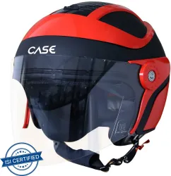 Steelbird SB-29 Case Motorbike Helmet  (GLOSSY BLACK WITH RED)