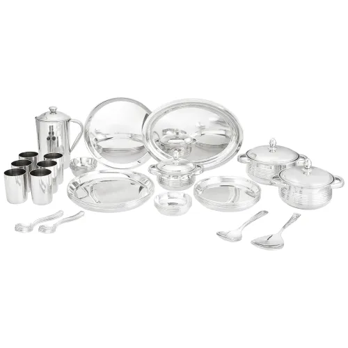 Image of Steelcraft Premium Stainless Steel Royal Dinner Set 51 Pcs Kitchen Set for Home