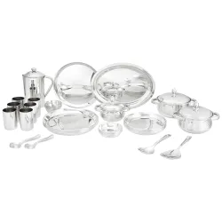 Steelcraft Premium Stainless Steel Royal Dinner Set 51 Pcs Kitchen Set for Home