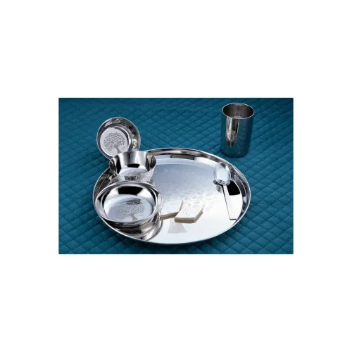 Image of Steelcraft Premium Stainless Steel Dinner Serene Thali Set 6