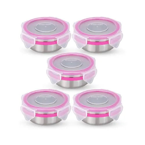 Image of STEELLOCK Stainless Steel Airtight Container with Lid | Leakproof, BPA-Free | Multipurpose Food Storage Containers/Tiffi
