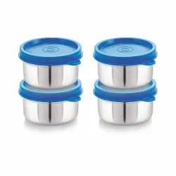 STEELLOCK Stainless Steel Airtight Container Set | 4×700ml | Blue