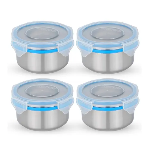 Image of STEELLOCK Stainless Steel Airtight Container with Lid | Leakproof, BPA-Free | Multipurpose Food Storage Containers/Tiffi