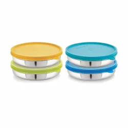 STEELLOCK Stainless Steel Airtight Storage Lunch Box - 550ml * set of 4