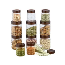 Steelo 12 pcs PET Container Set - x 6, 600ml x 6 (Solitaire)