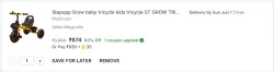 Stepupp Grow baby tricycle