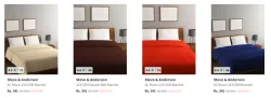 Steve And Anderson Blankets Upto 82% Off