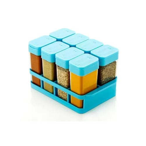 Image of Stewit 8 Pcs Sets Airtight Home Storage Rasoi Box Spice Storage Jar