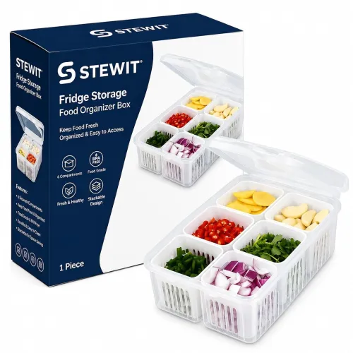 Image of Stewit® Fridge Storage Boxes Freezer Containers