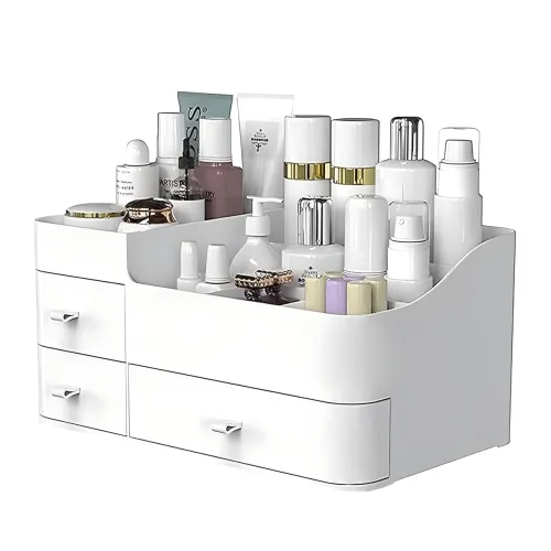Image of STEWIT LARGE CAPACITY MAKEUP ORGANIZER WITH DRAWERS DESK