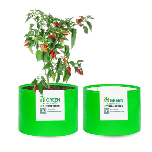 Image of STI GREEN HDPE Leafy Grow Bag, 15x9 Inch, Pack of 2