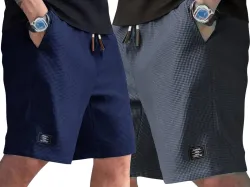 sti Pack of 2 Self Design Men Multicolor Regular Shorts