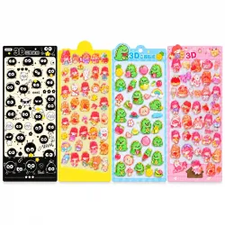 Stickers Puffy 3D Cartoon Character Sheet Decorative Craft Art Journaling