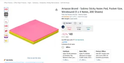 Amazon Brand - Solimo Sticky Notes Pad