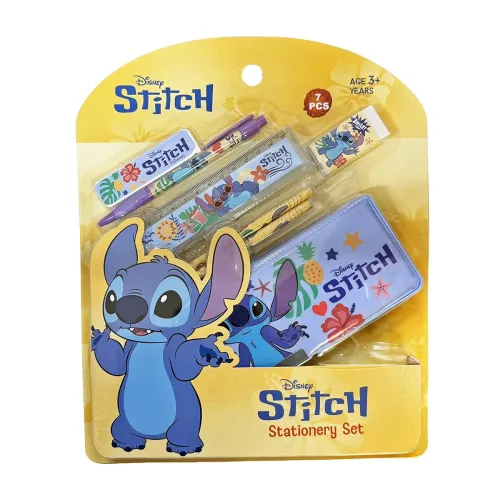Image of Stitch 7-Piece Multicolor Kids Stationery Set