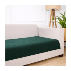 STITCHNEST 1 Seater Quilted Velvet Sofa Cover
