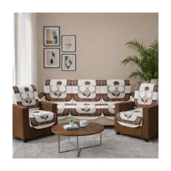 STITCHNEST 10 Piece Cotton Net Sofa Cover