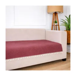 STITCHNEST 1 Seater Quilted Velvet Sofa Cover 