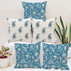 STITCHNEST Floral Decorative Poly Cotton Square Cushion Covers