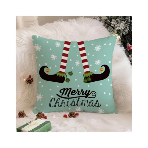 Image of STITCHNEST Merry Christmas Printed Poly Cotton Cushion Cover P01