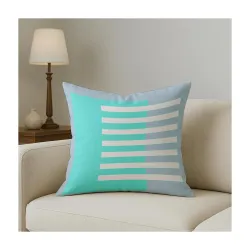 STITCHNEST Premium Printed Polycotton Geometrical Cushion Cover 16x16 Inch